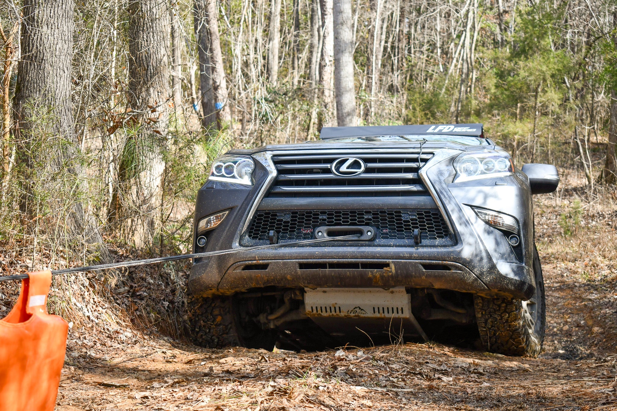 Adjustable Hidden Winch Mount with Recovery Points - GX460 - Image 6